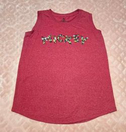 Disney Store Mickey Mouse Tank Top Womens Sz Small Red Print Cotton Blend Top