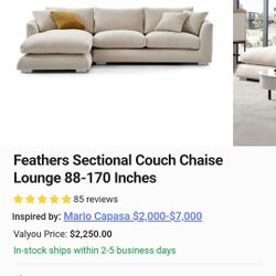 Feather Sectional Couch (Used) $300