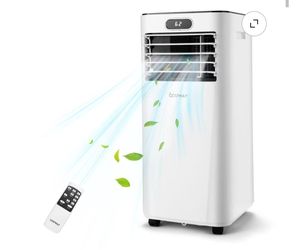 Portable Air Conditioner with Remote Control 3-in-1 Air Cooler w/ Drying White