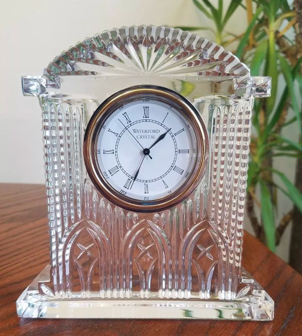 Waterford Crystal Westminster Clock Large Shelf Mantel Desk Lead Domed For In Crofton Md Offerup