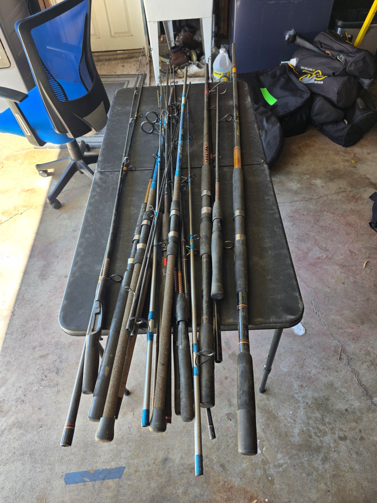 Random fishing poles