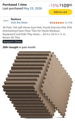 Home Gym Puzzle Mat - New in Box