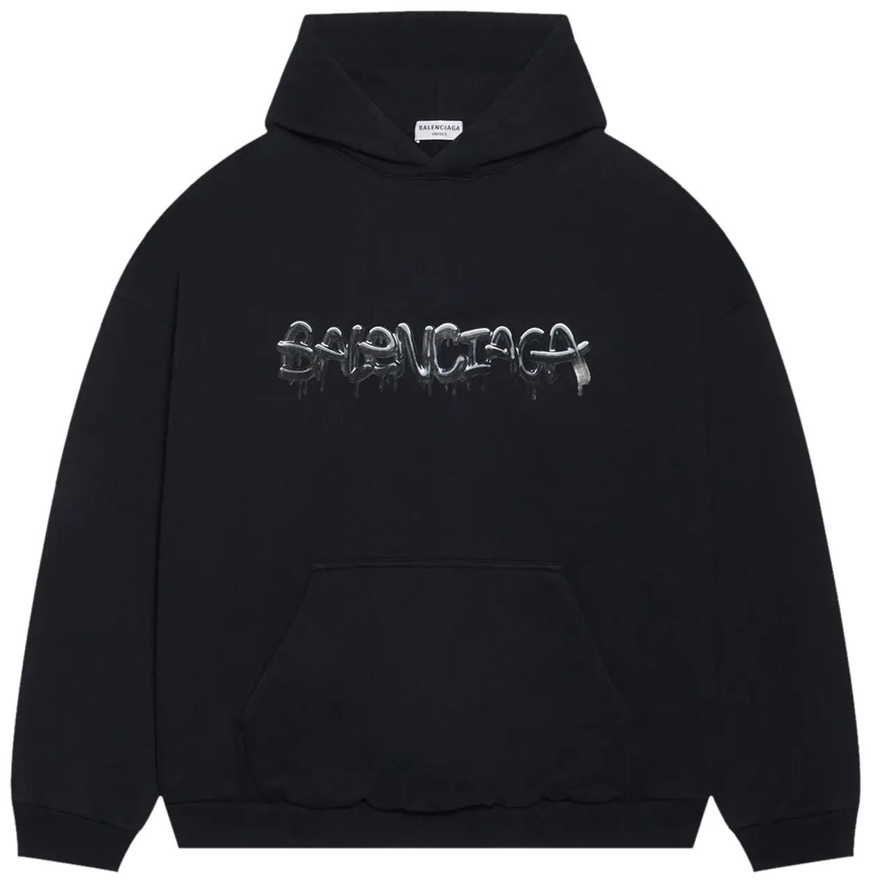 Balenciaga Wide Fit Hoodie 'Black