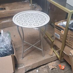 Gray foldable patio table
