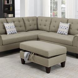 Sectional Sofa With Ottoman Storage
