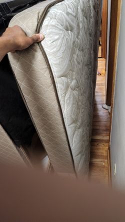 Queen Size Bed With Frame **good condition* No Dents, MOVING need to get rid of fast!!! 