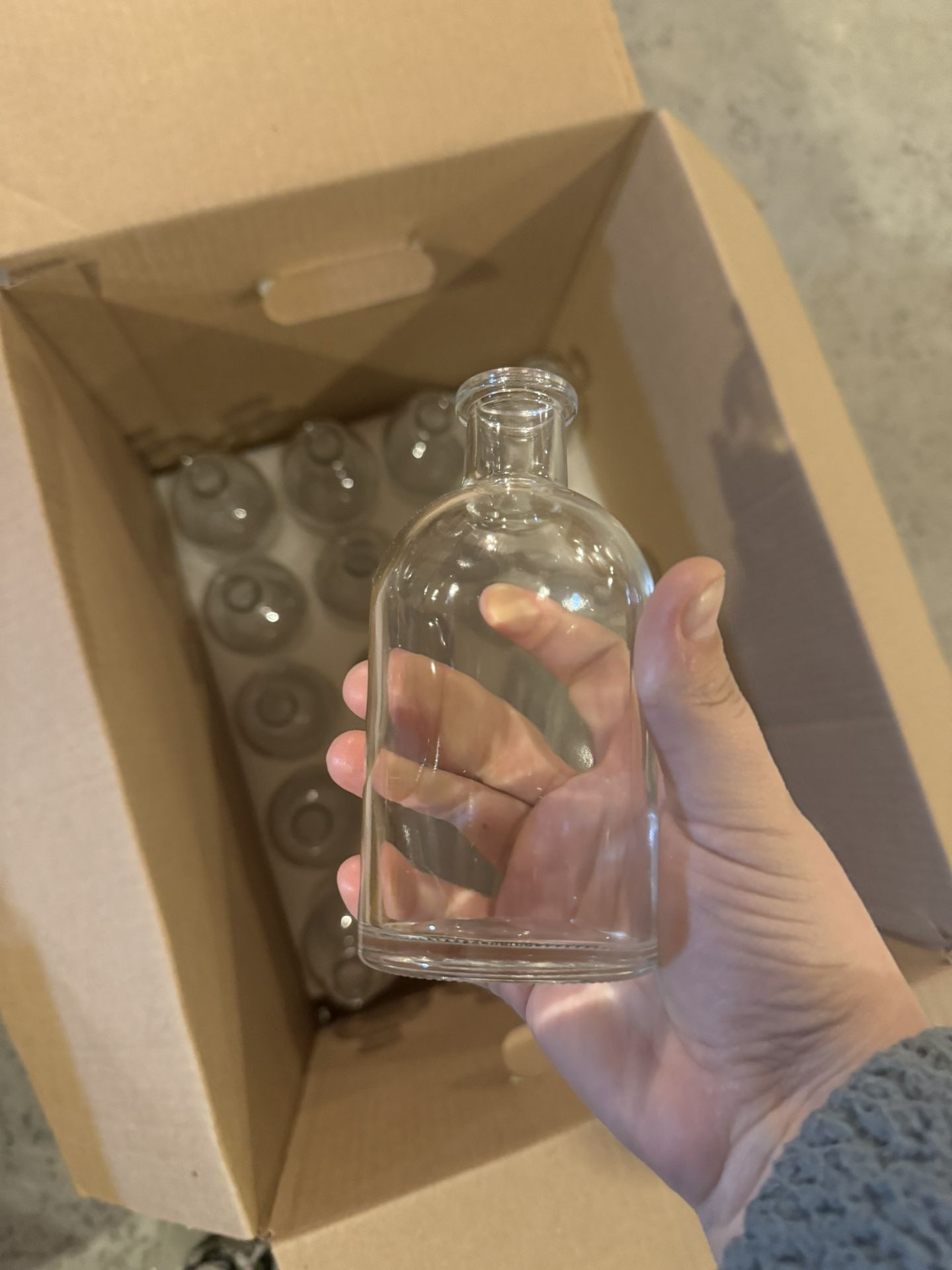 Set Of 19 Bud Vases - Clear Glass - Wedding / Event Decor