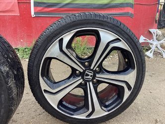 18" Used Machined Black Wheel – Fits 2015 Honda Civic Si | OEM Style