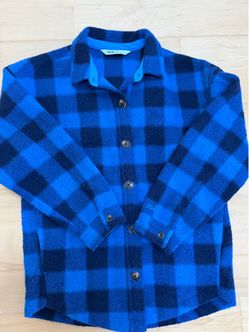 DSG Kids Blue Buffalo Plaid Fleece Shirt