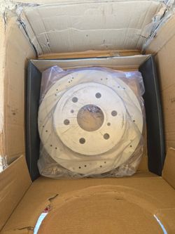Silverado rear drilled and slotted rotors