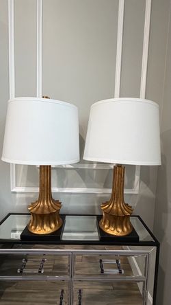 Burnished gold lamp