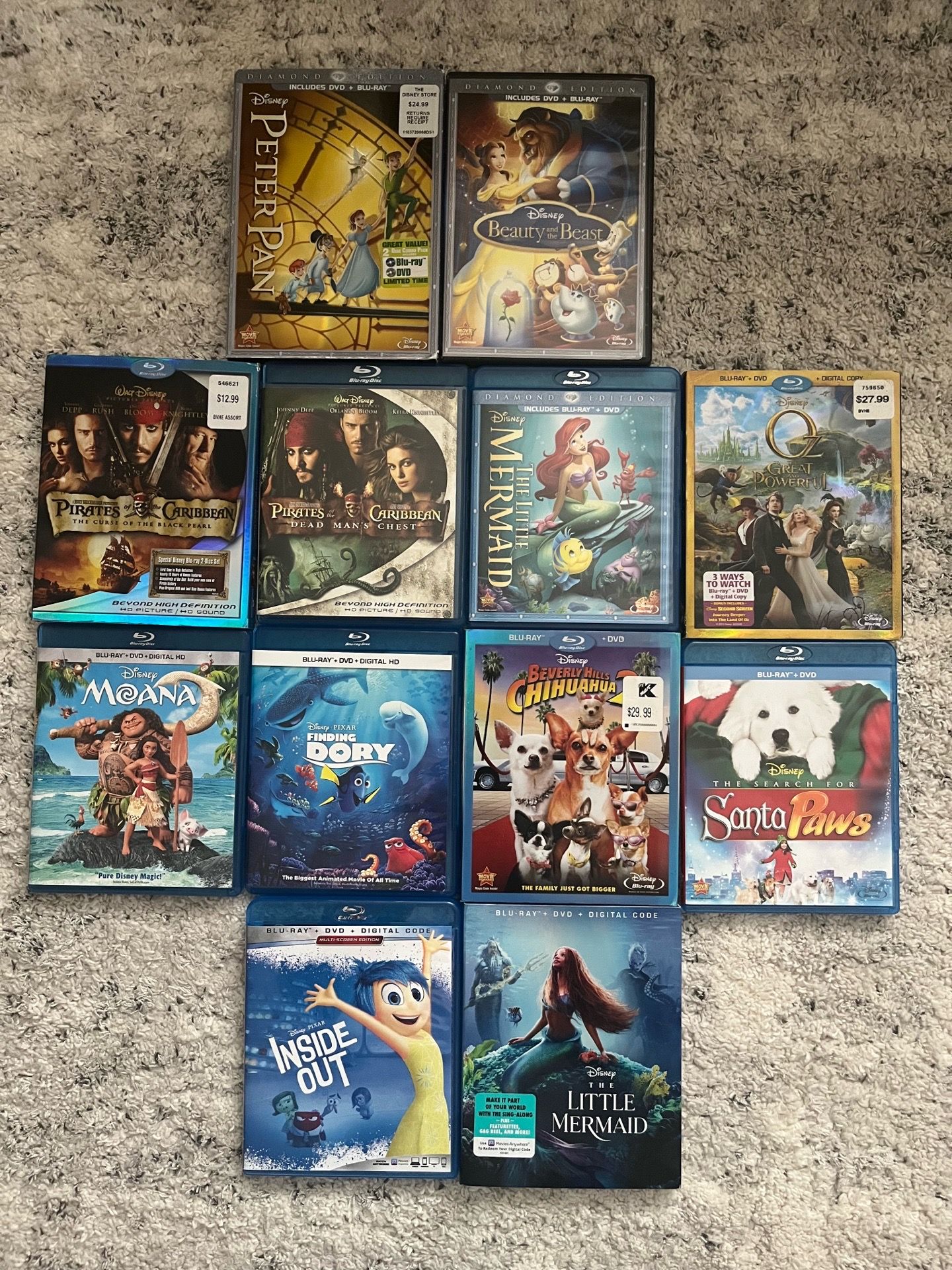 Blu Ray Disney Movies $4 each