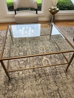 Glass coffee table