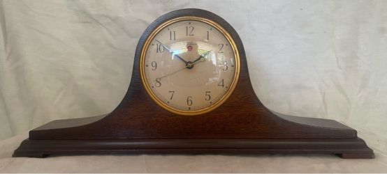 Vintage Telechron Electric Mantle Clock Wood