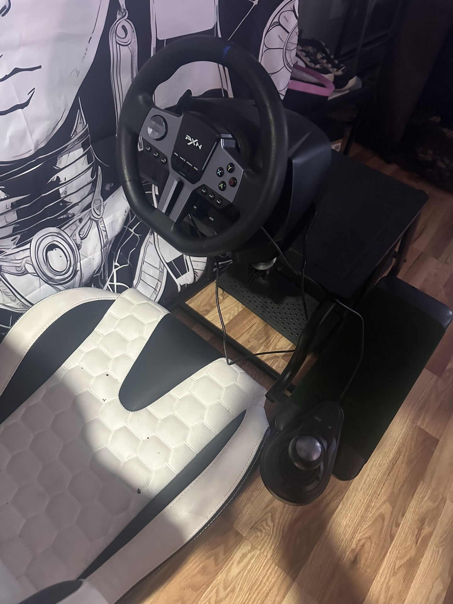 GAMING STEERING WHEEL SET UP