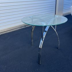 Chrome And Glass End tables