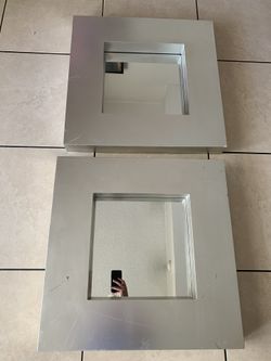 2 Square Aluminum Mirrors