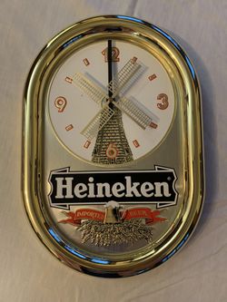Brand New Vintage Heineken Clock