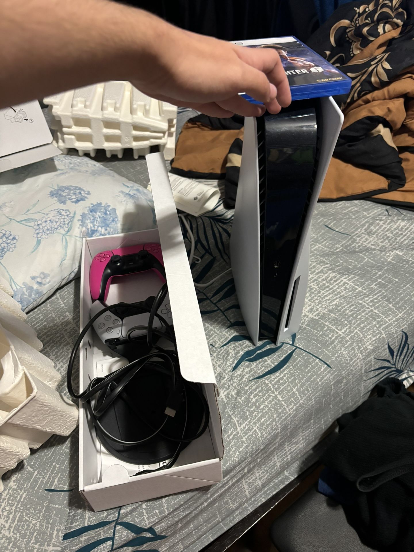 PlayStation 5 with Two Controllers And Game