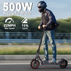 VOLPAM Electric Scooter, 350W/500W Powerful Motor, 8.5"/10" Solid Tires, 19/22Mph, 28/23/21/16 Miles Max Range, Dual Braking