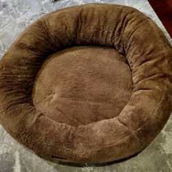 Pet Bed For Small or Medium Dog / Brown + Memory Foam