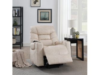 Nairi Ivory Power Recliner w/ Lift & Heating & Massage