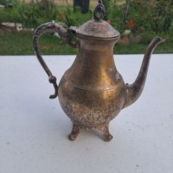 Vintage Brass Tea Kettle.
