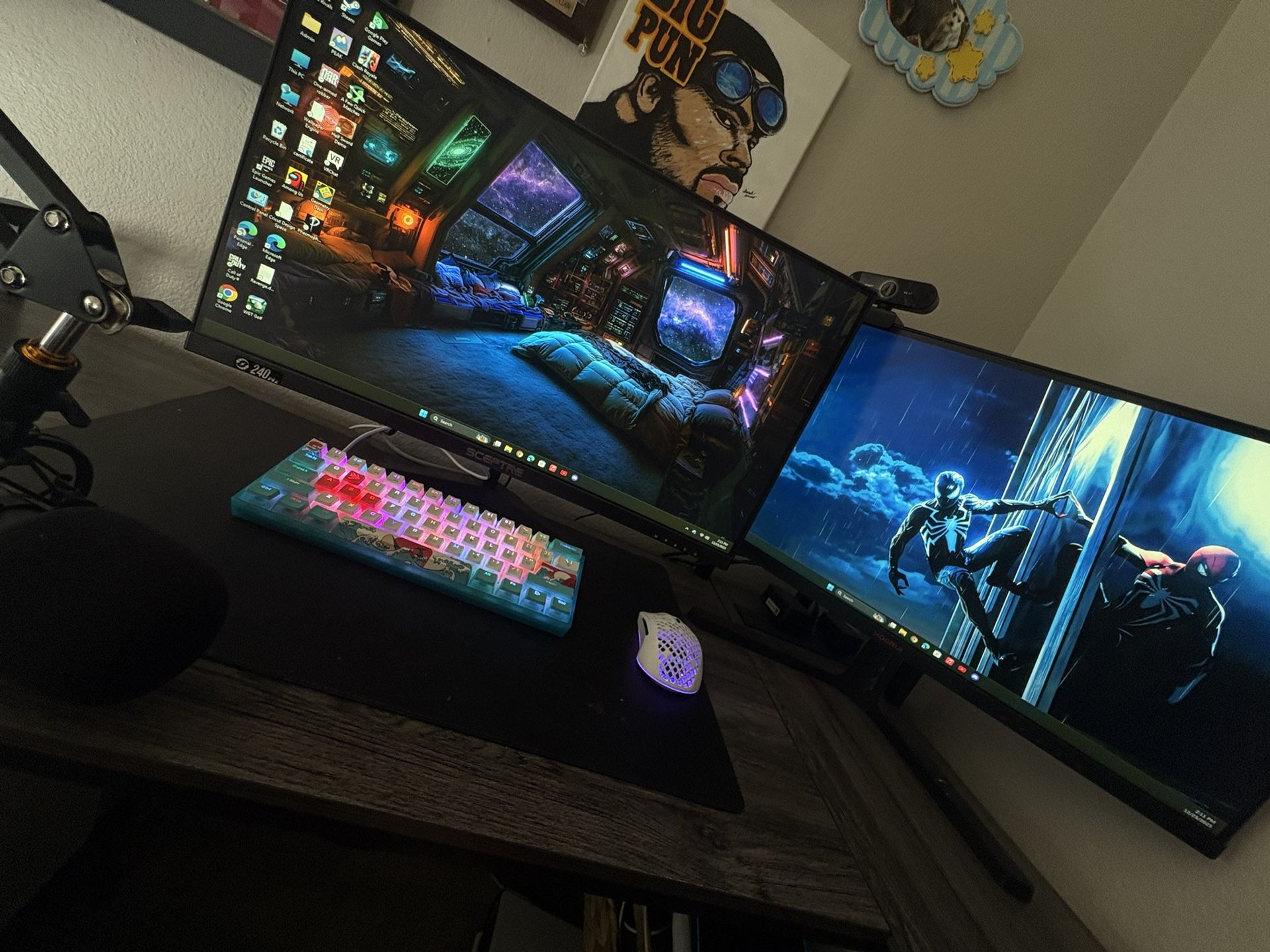 Complete Gaming PC Setup – 200Hz Monitor Keyboard & Mouse