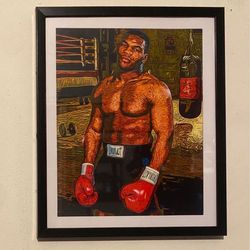 Custom Mike Tyson Art Piece In Boxing Gym