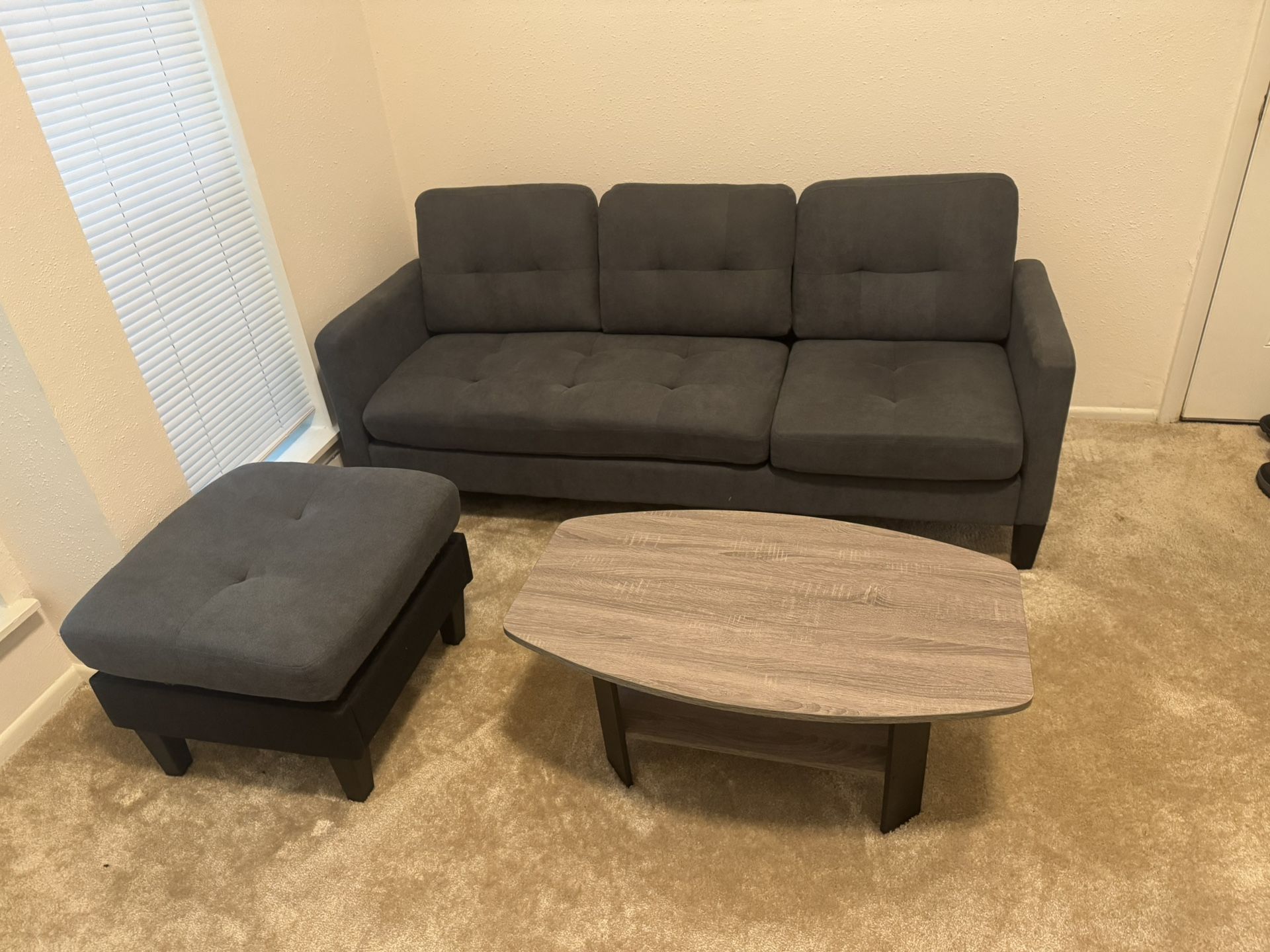Sofa with coffee table
