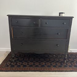 Distressed Black Dresser