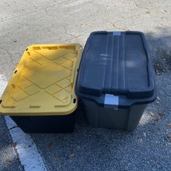 2 Big Plastic Containers 