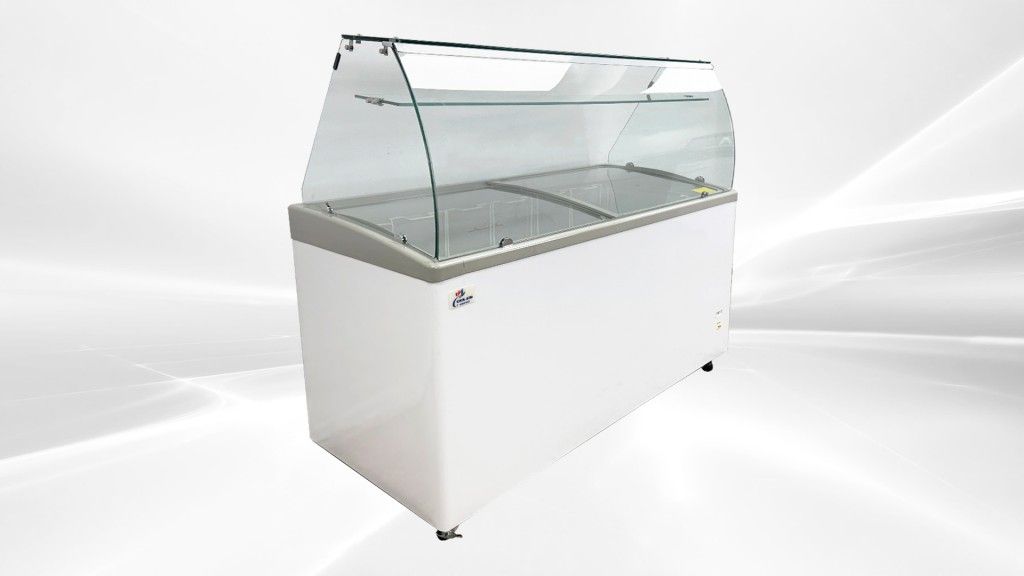 NSF 60 ins Gelato Dipping Cabinet Freezer SD551S with glass