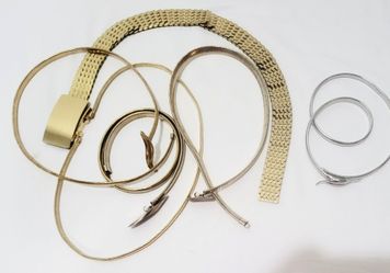 Lot Of Women's vintage metal elastic belts