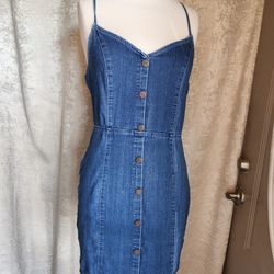 Medium Denim Button Up Dress