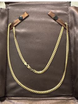14k Solid Cuban 24” Chain 4.9mm