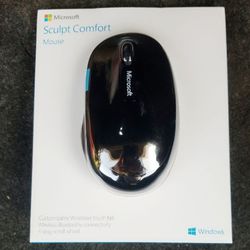 Microsoft Sculpt Comfort Black Wireless Bluetooth 4-Way Scrolling Optical Mouse