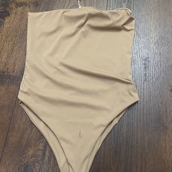 NEW Womans Khaki Body Suit Size Large By LIC #13