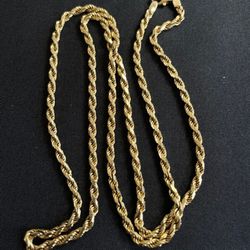 14k Gold Rope Chain 20grams 22inch