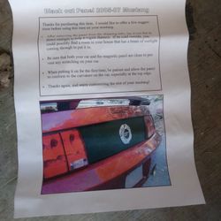 Mustang Black Out Panel