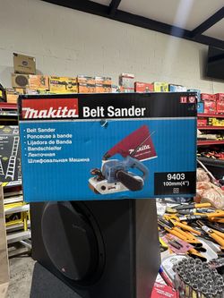 Makita 11 Amp 4 in. x 24 in. Corded Belt Sander with Abrasive Belt, 80G Belt and Dust Bag