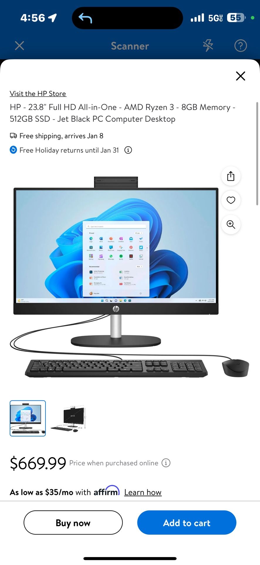 Hp All in one desktop