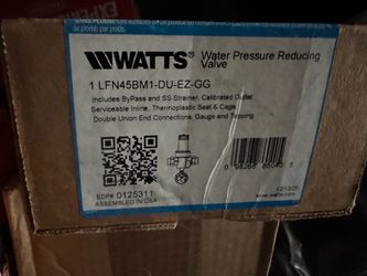 Watts Water Pressure Reducing Valve