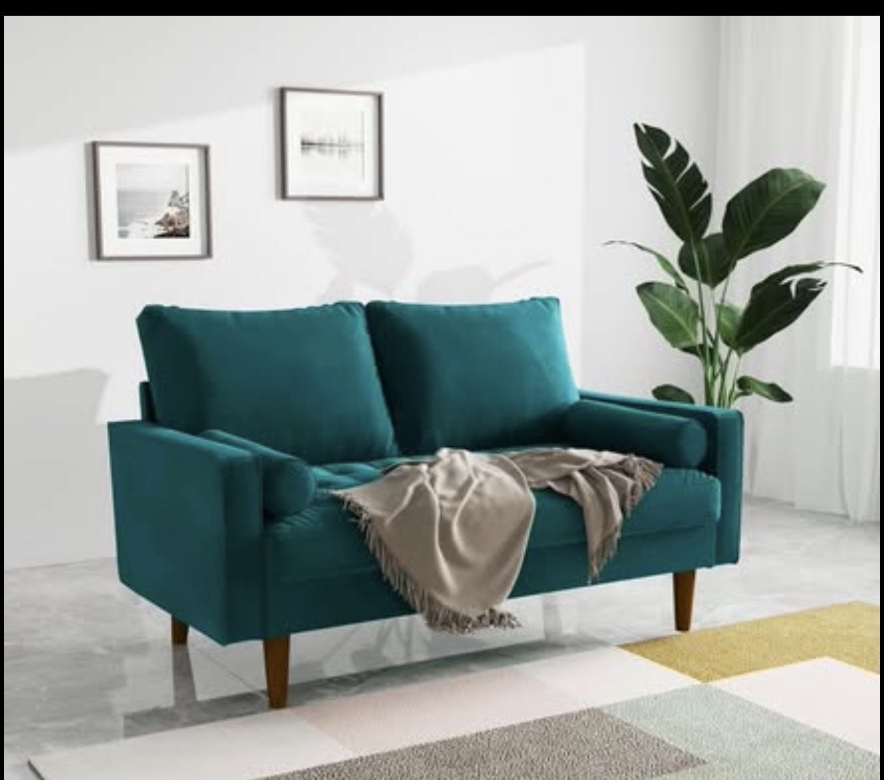 NEW OPEN BOX VELVET LOVESEAT