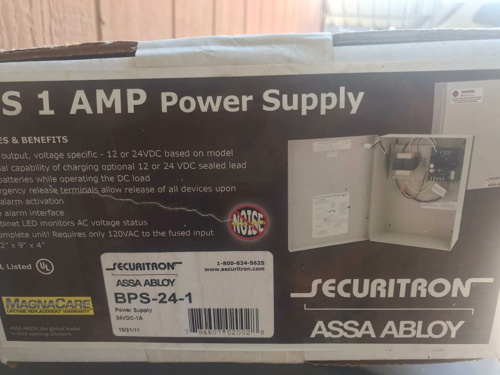 1 amp. Power supply box