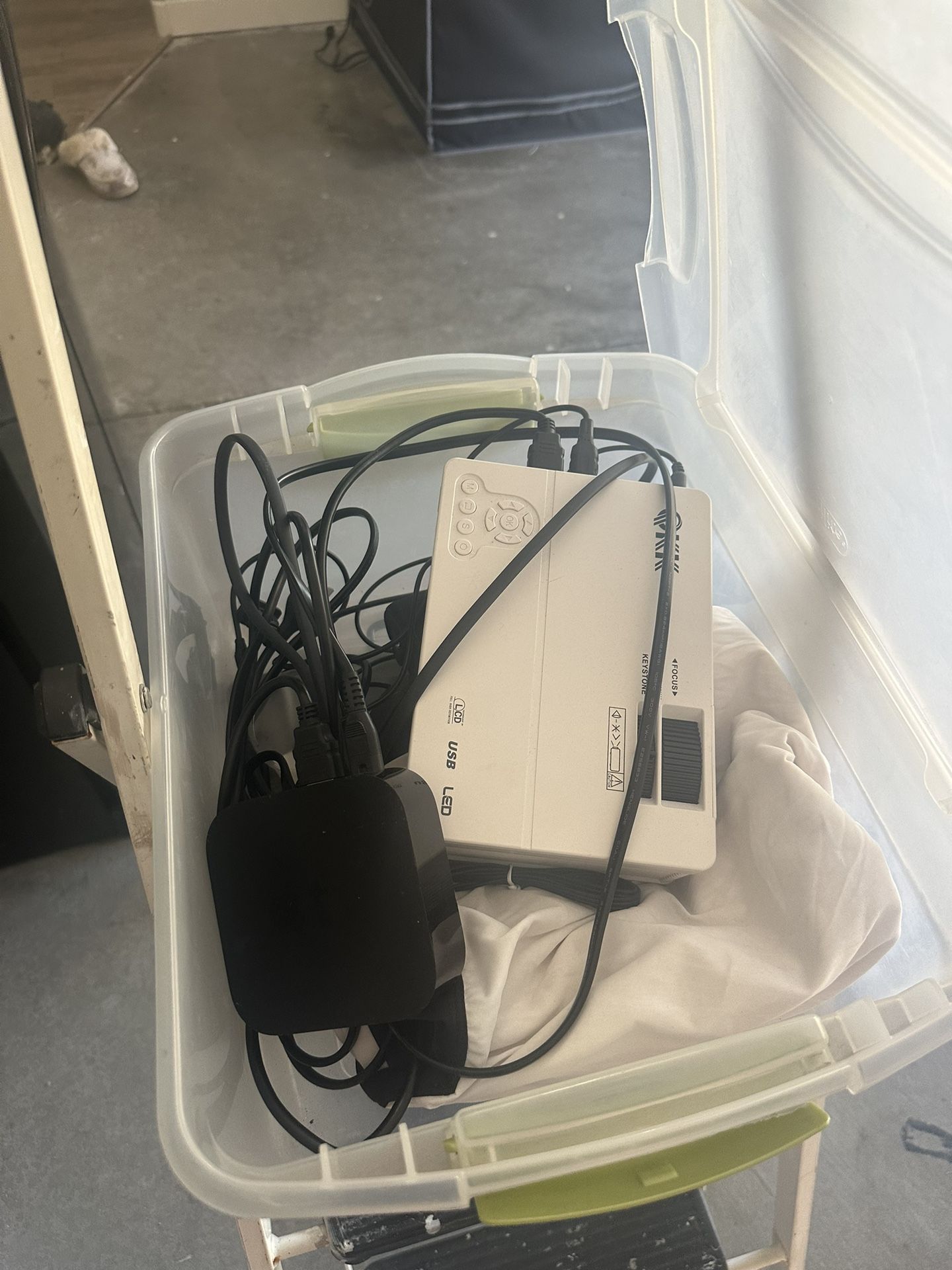 Projector with Apple TV