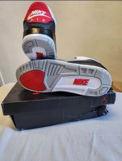 Air Jordan 3 Black Red White Sneakers