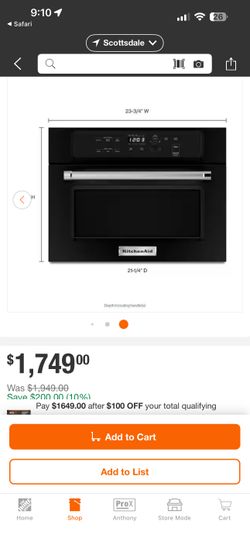 Kitchenaid Microwave KMBS104EBL built in microwave Black