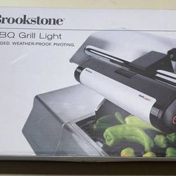 Brookstone BBQ Grill Light Weather-Proof Adjustable Clamp Pivots