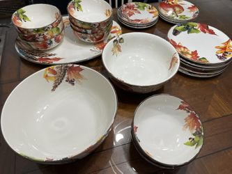 Dining room high top table with eight chairs